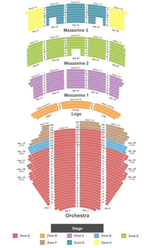 paramount theatre seattle seating chart