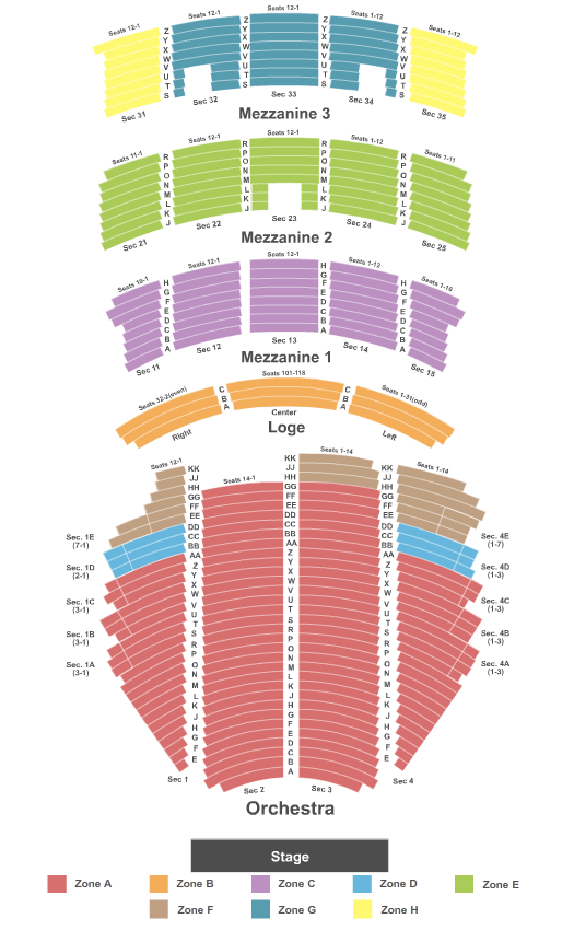 Paramount Theater Seattle Seating Chart